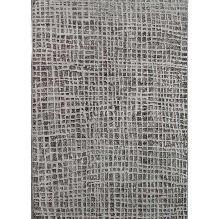 Modern Living Room Rug with Beige Ivory Square Patterns 120x170