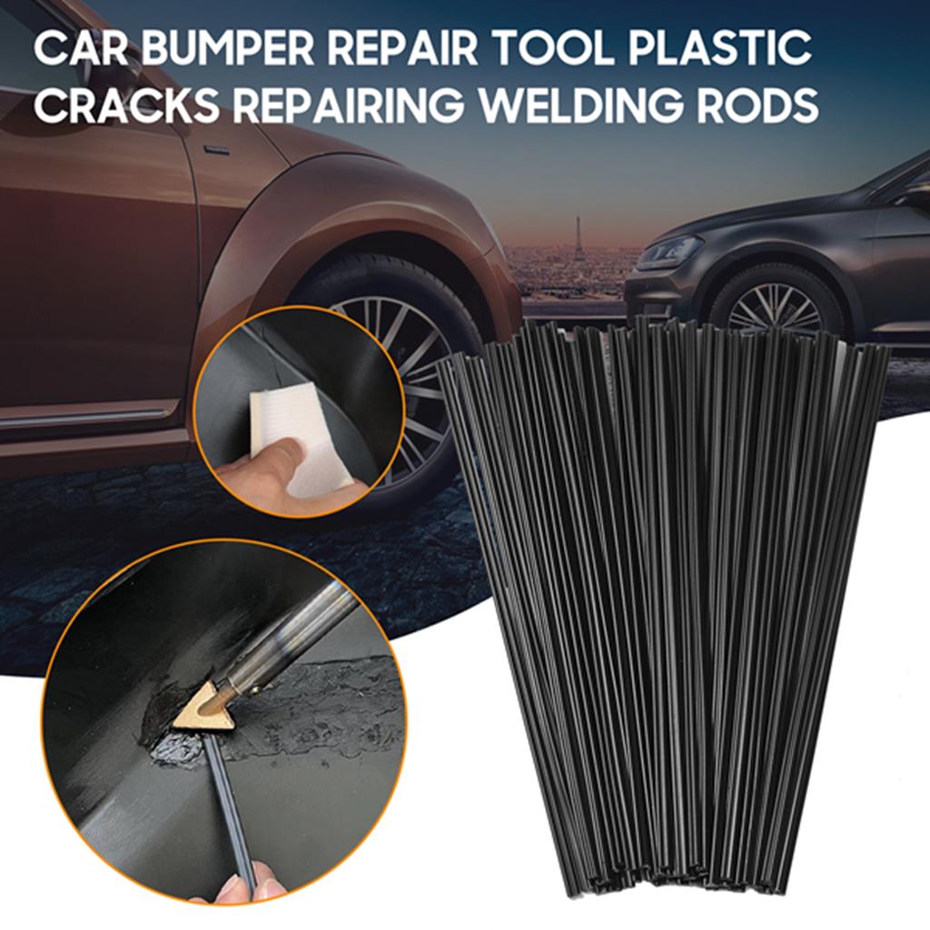 50 PCS PP Plastic Welding Rods Low Density Polypropylene Flat Rods for Car Bumper Plastic Pipe Car Baffles (25cm