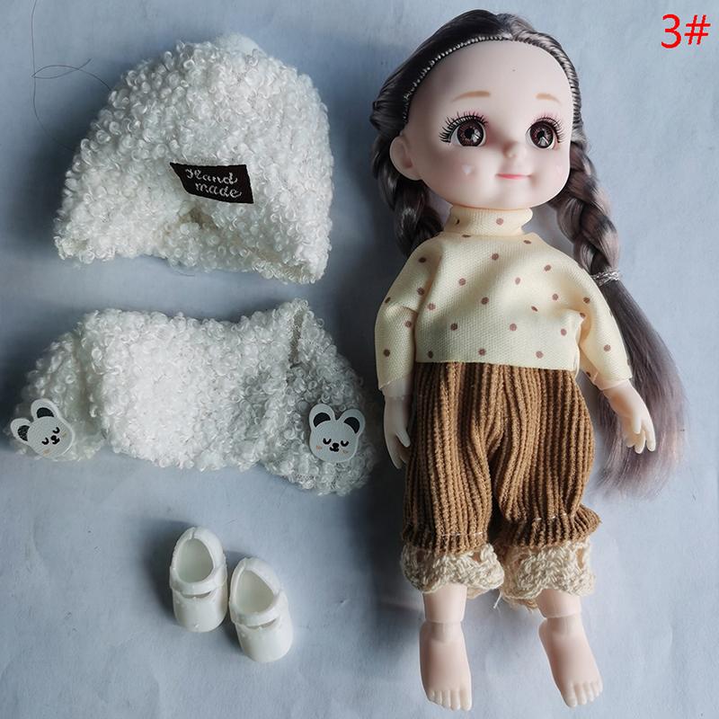 Muñeca Sonriente de 17 cm Colección Princesa Mini BJD Juguetes Traje de Vestido de Princesa Adorable Muñeca BJD Sonriente 1/12 Articulaciones Móviles Muñeca Niñas DIY Vestir