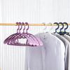 5pcs Wide Shoulder Thickened Non-slip Plastic Clothes Hangers Adult Household Drying Rack for Home Use