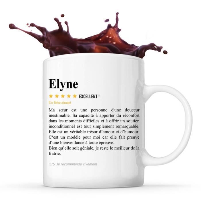 Mug Elyne Avis Frère recommandation | Tasse Famille Cadeau Anniversaire Noël