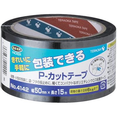 Teraoka Seisakusho TERAOKA P Cinta de curado de corte negra de 50 mm x 15 m N.º 4142 Arquitectónica/Pintura