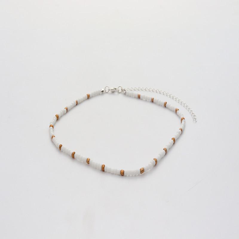 Collier bohème en perles de riz colorées fait main - Style européen et américain, accessoire de mode polyvalent