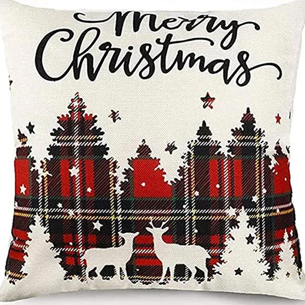 New Christmas Pillow Cover, Deer Snow Festival Decoration, Home Sofa, Living Room Pillow, Cushion Cover