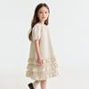 Yun'er Ma Girls' 2026 New Shimmer Puff Sleeve Princess Dress