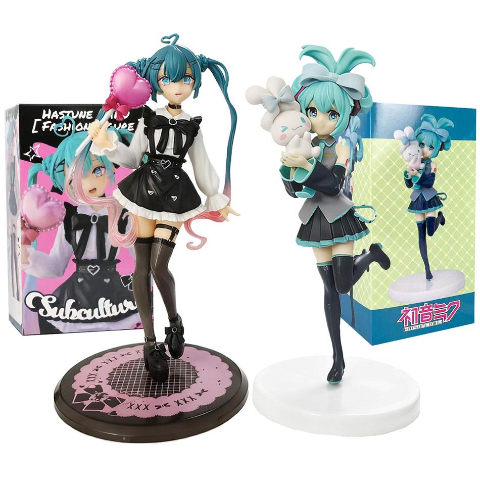 19-21cm Sexy Girl Hatsune Miku Anime Figure Fashion Subclture Miku Action Figure Christmas Gift PVC Collection Model Doll Toys
