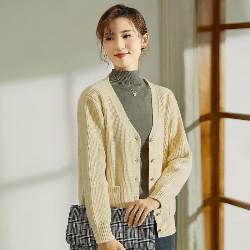 Pasite Women's Single-Breasted Knit Cardigan