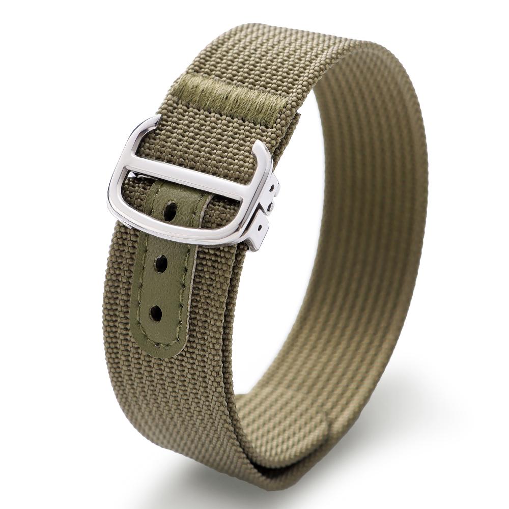 20mm High Quality Nylon Watch Strap Green Black Watchband for Men Military Casual Watchband Army Sport Bracelet Replacement Belt