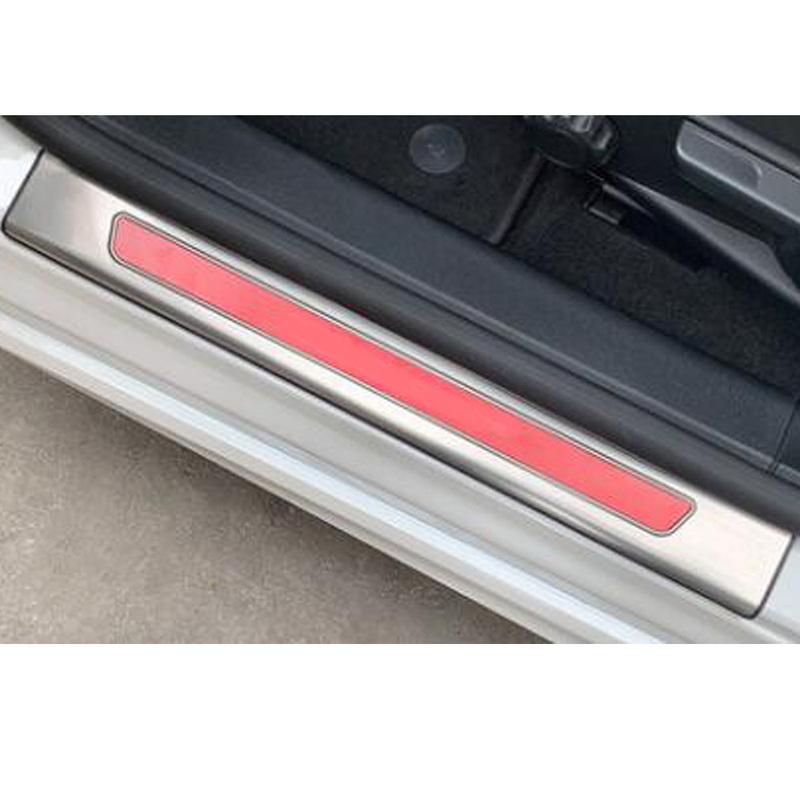 For Ford Focus Steel Car External Door Sill Scuff Plate Cover Threshold Strip Trim Auto Interior Accessories