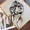 Luxury Leopard Print Square Scarf Women Soft Satin Hairband Neckerchief Tie Female Headband Foulard Mother's Day Gift