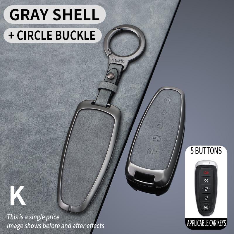 Ford Edge 11/12 Key Cover: Metal Shell with Buckle for Car Keys