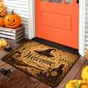 Süße Boo Halloween Fußmatte Schwarze Katze Geist Hexenhut Spinnennetz Fledermaus Kürbis Druck Eingangsbereich Willkommensdekor Teppich