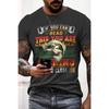 Summer Fashion Men's Fishing Letter 3D Printed T-shirt Comfortable Soft Breathable Loose Large Casual Sports Versatile Short Sleeve T-shirt