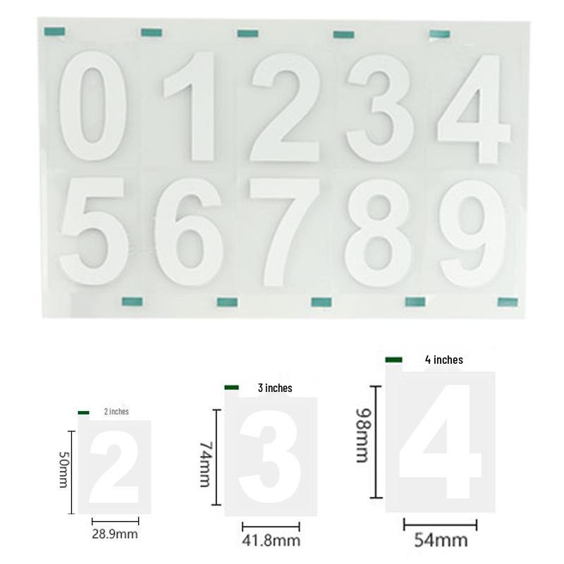 Hitzebeständige reflektierende Nummernaufkleber: Wasserdichtes PVC für Briefkästen & Verkehrsschilder.
