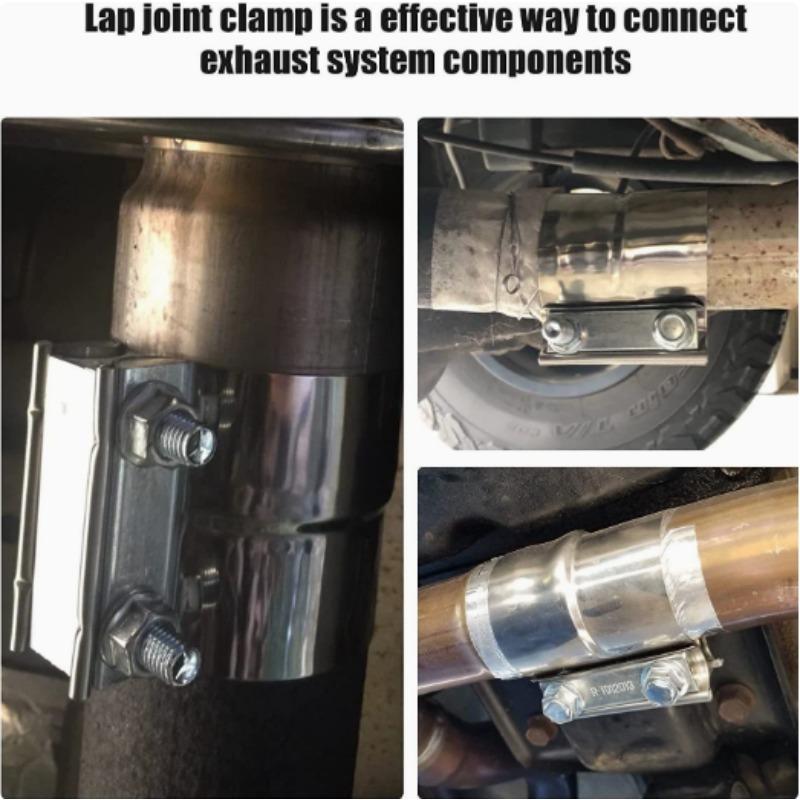 1PCS Exhaust Pipe Clamp Butt Joint Band Clamp Connector SUS Sleeve Coupler for Car Exhaust System Connection Muffler Repair
