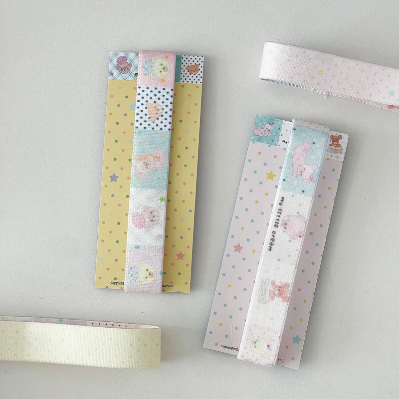 A7 M5 Planner Notebook Elastic Strap Ins Style Cute Strawberry Bear Decoration Elastic Scrapbooking Storage Accessory