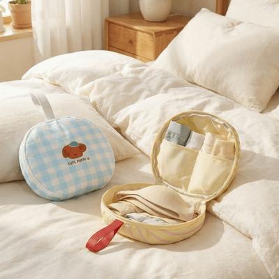 Cartoon Underwear Storage Bag Folding Large Capacity Bra Storage Bag Breathable with Zipper Underwear Packing Cube