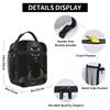 Golden Serenity African Woman Art Insulated Lunch Bag for Women Children Portable Food Boxes Thermal Lunch Box Tote