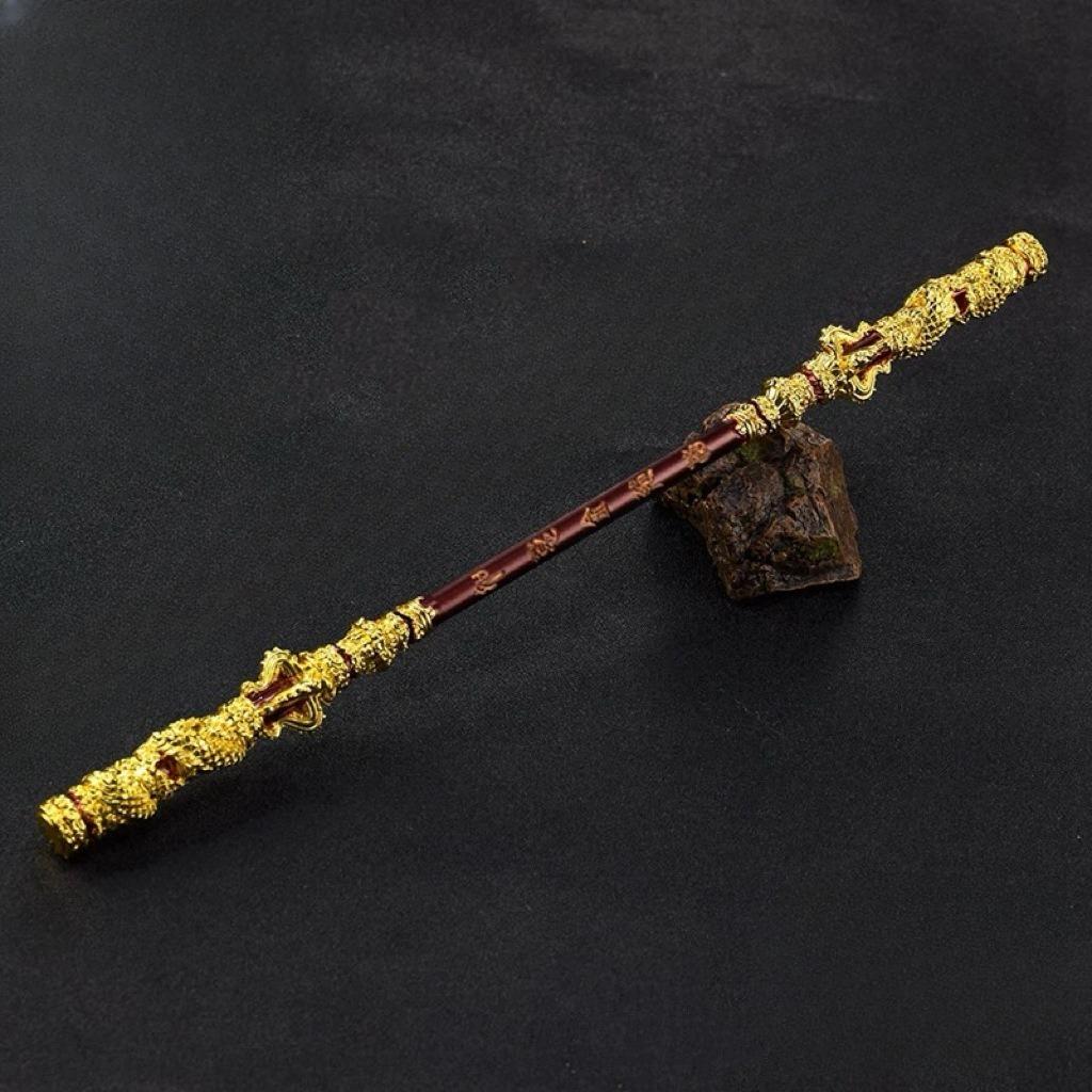 Ruyi Golden Hoop Aluminum Alloy Model Children's Birthday Gift Festival COS Dress up Prop Black Mythical Wukong Golden Hoop Prop