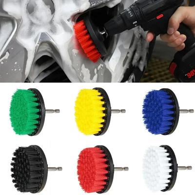 Weiche Bohrbürstenaufsatz 4 Zoll zum Reinigen von Teppich Leder Polster Glas Autoreifen Elektrischer Schrubber Bohrmaschine Reinigungswerkzeuge