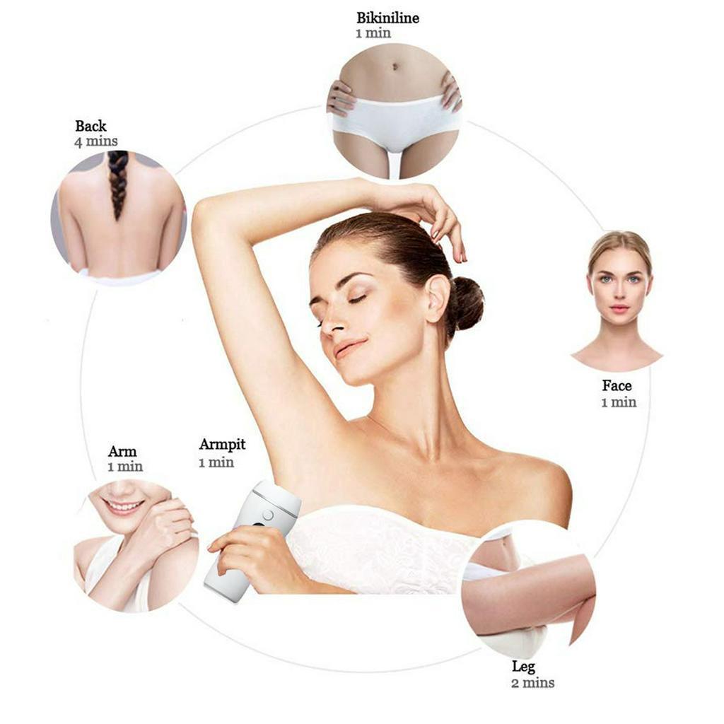 12V White Professional  990000 Laser Epilator Painless IPL Hair Removal System For Women Bikini Facial Body Permanent Hair Remover Device