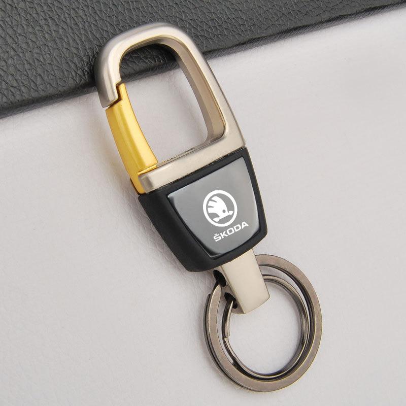 WVCL8 3D metal car shape LOGO key chain zinc alloy car gift jewelry keyring for Skoda octavia fabia rapid yeti superb octavia a5 a7