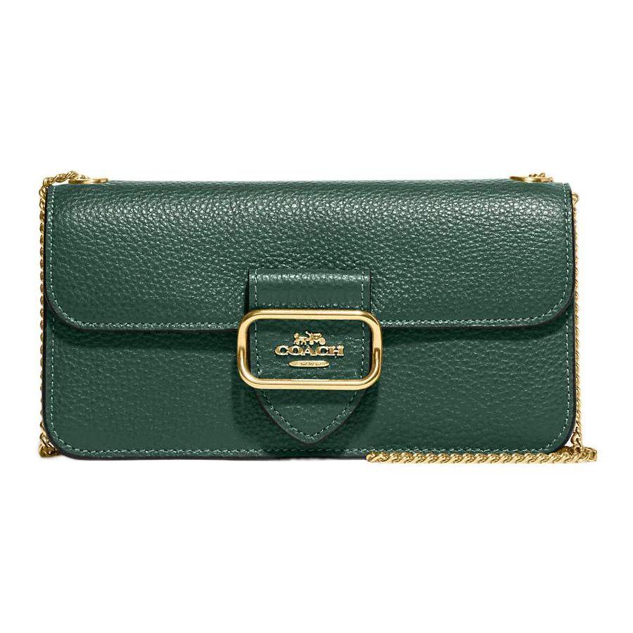 

Coach Morgan 19 Snap Closure Pebble Leather Handheld Shoulder Crossbody Bag Small Women bags Dark-Green CF488-IMQVC Basic Set (Bag+Dust Bag)