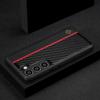 For Samsung Galaxy S25 S24 S23 S22 S21 S20 Ultra S10 Plus FE 5G Case PU Leather Carbon Fiber Style Shockproof Back Cove