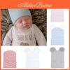 Hat Newborn Beanie Ears With Striped Baby Cap New Born Gift Infant Bonnet Toddler Hats For Girls Boys Accessories