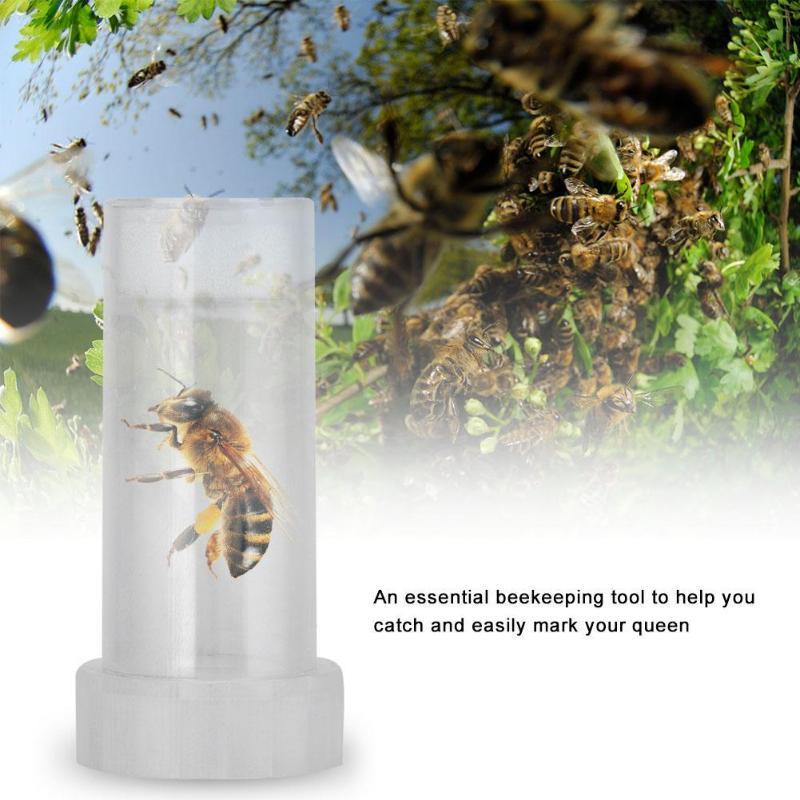 Einhand-Königinnenmarkierkäfig Transparenter Kunststoff Imker-Markierflasche Bienenhaltungswerkzeug Für Bienenstock Bienenfarm Gebrauch