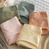 5Pcs Weather Pattern Solid Color Panties Mid Waist Underwear for Women Simple Seamless Briefs  Lady