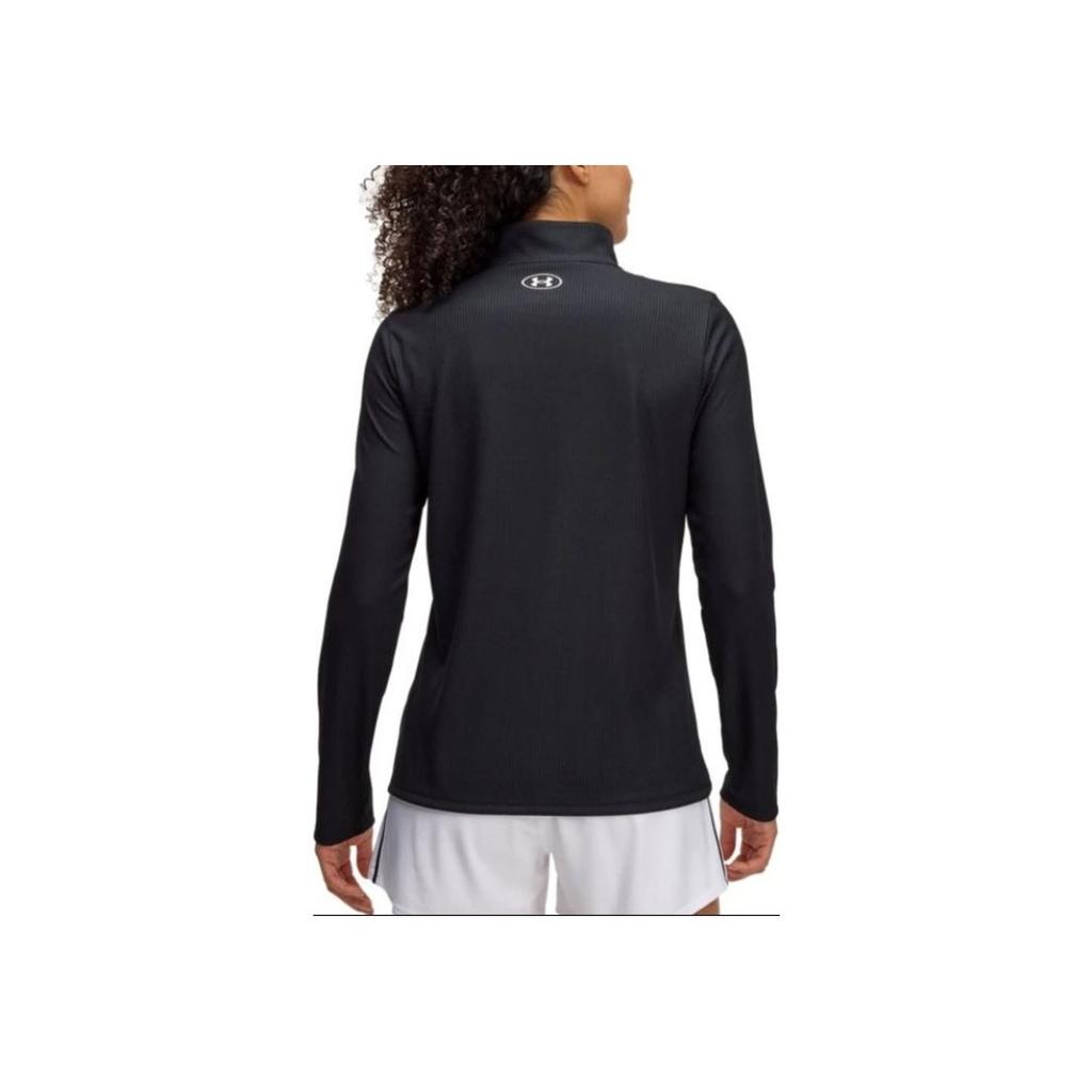 Under Armour Tech Track Series Comfortable Slim Fit Long Sleeve T-Shirt Women Tops Black 1389857-001
