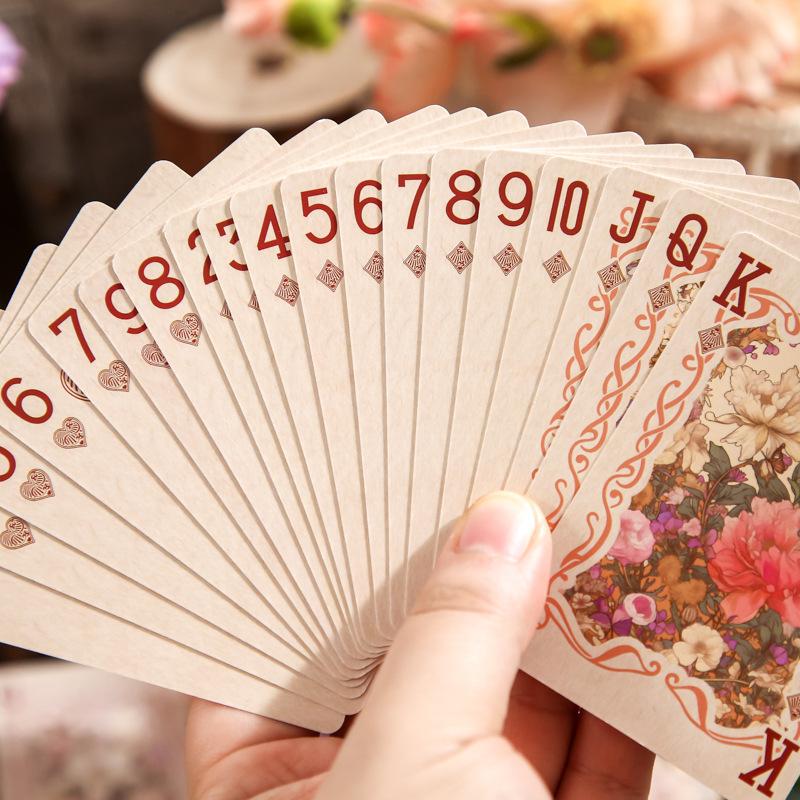 55pcs Secret Garden Playing Cards Floral Collectible Deck Literary Style Game Card Creative Stationery Gift