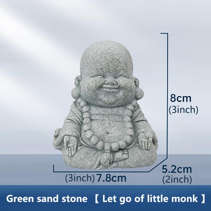 Lapis Lazuli Small Monk Modeling Ornaments Mascot Desktop Decorative Ornaments Creative Micro-Landscape