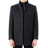 Winter Double-sided Cashmere Coat for Men, Mink Collar, Down Gallbladder Stand-up Collar, Thickened Removable High-end Woolen Woolen Coat