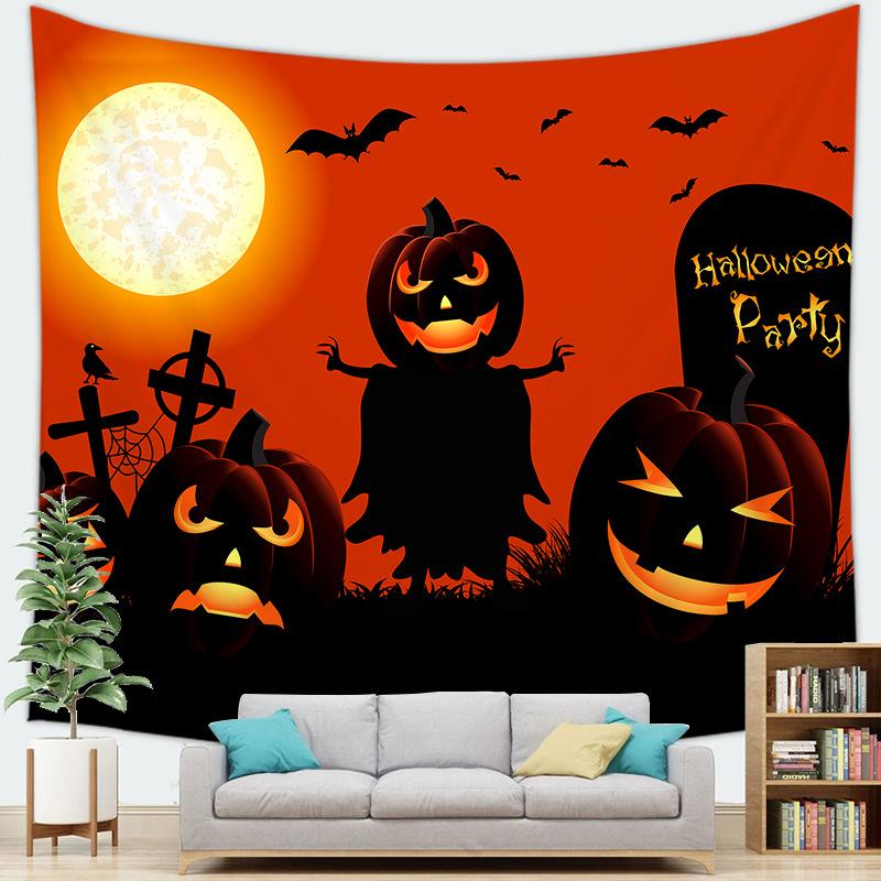 Halloween-themed Tapestry Series Digital-printed Polyester Tapestries Living Rooms Bedrooms Macrame Wall Hanging Decor Aesthetic