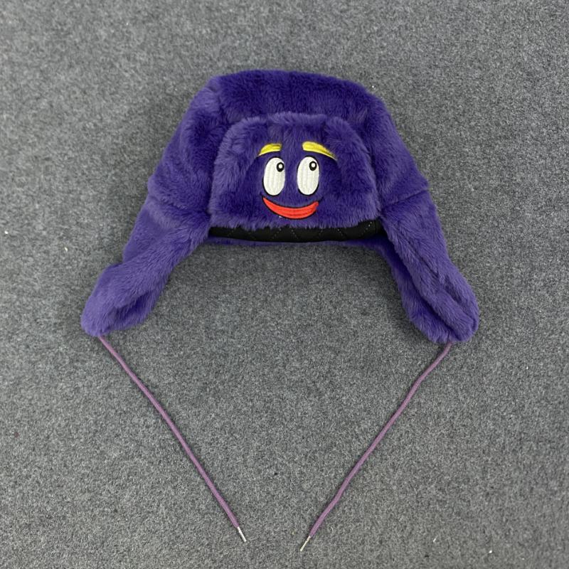 

Зимняя теплая плюшевая шапка с изображением медведя белого коричневого цвета OneSize