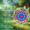 3D Mandala Flower Wind Chime Vibrant Metal Hanging Decor for Indoor Outdoor Window Garden Patio Balcony All Season Gift