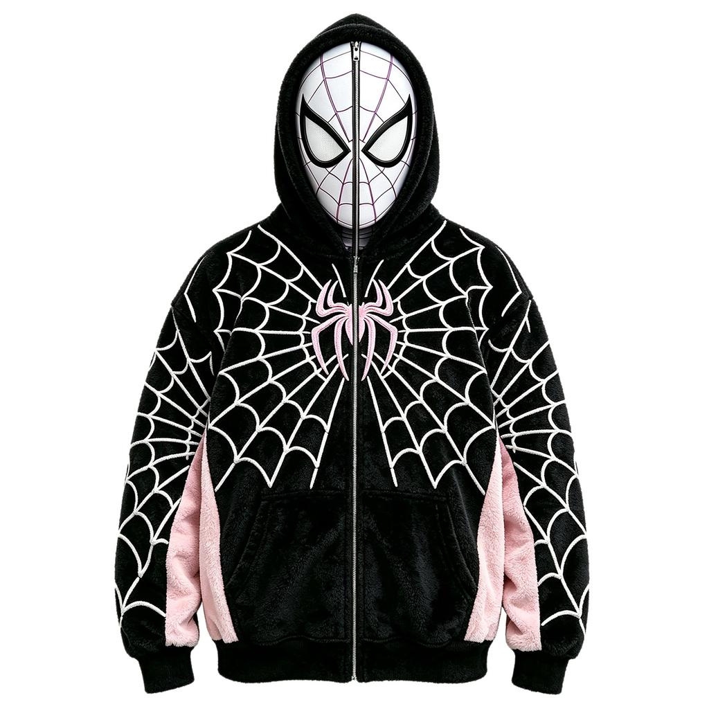 Funny Face Print Long Sleeve Hoodie for Adults and Kids