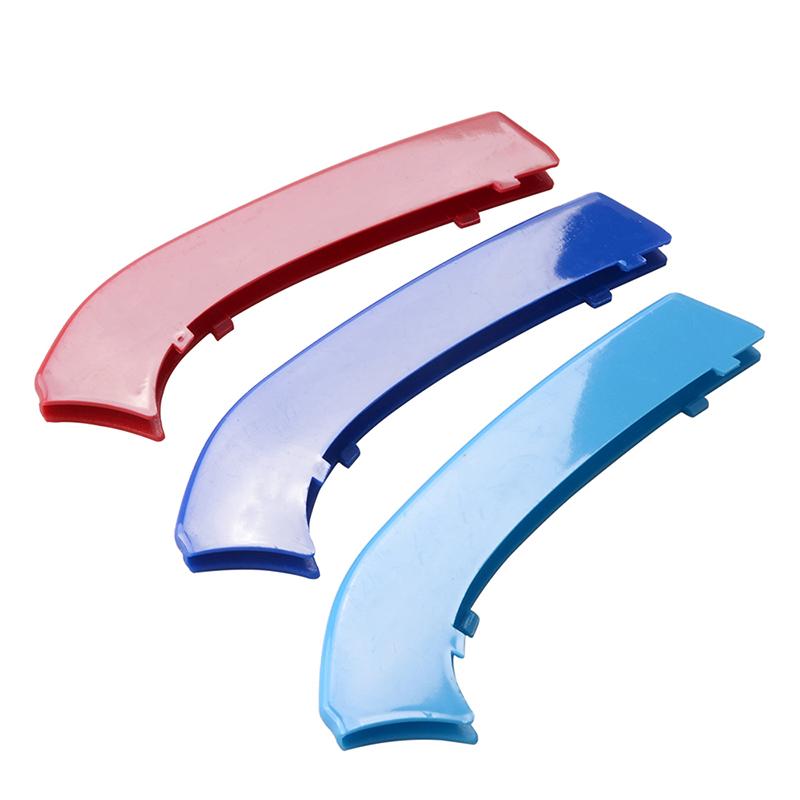 12 Slats Kidney Front Grill Grille Decal Stripe Cover Clip Trim For BMW F45 F46 Active / Gran Tourer 2015- M-Sport