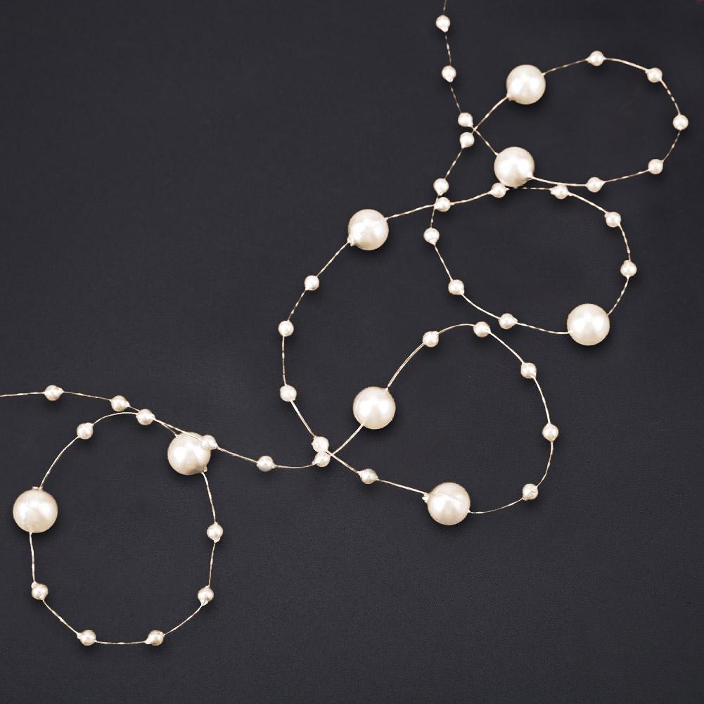 10M Angelschnur Künstliche Perlen Perlen Kette DIY Hochzeitsfeier Dekoration