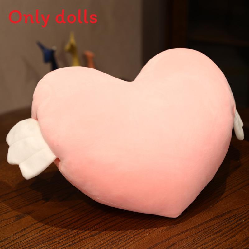 Heart Shaped Plush Hand Warmer Pillow With Wings For Romantic Gifts And Valentines Day