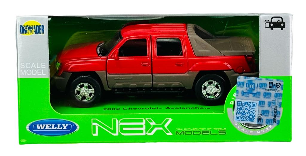 WELLY 2002 CHEVROLET AVALANCHE RED 1:34 42314
