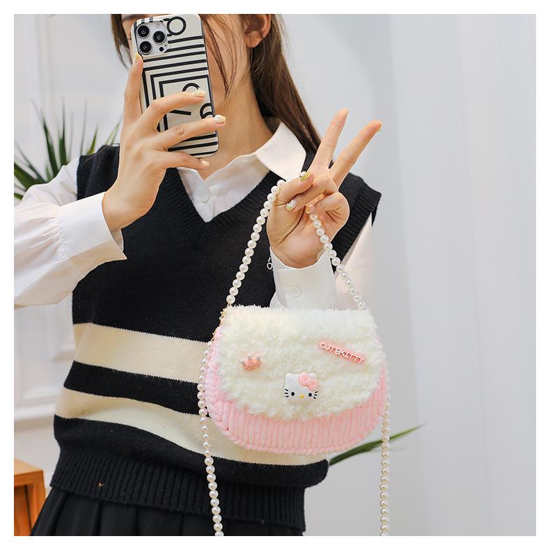 Handmade Knitted Cat & Dog Crossbody Bag DIY Kit - Plush Gift for Girlfriend