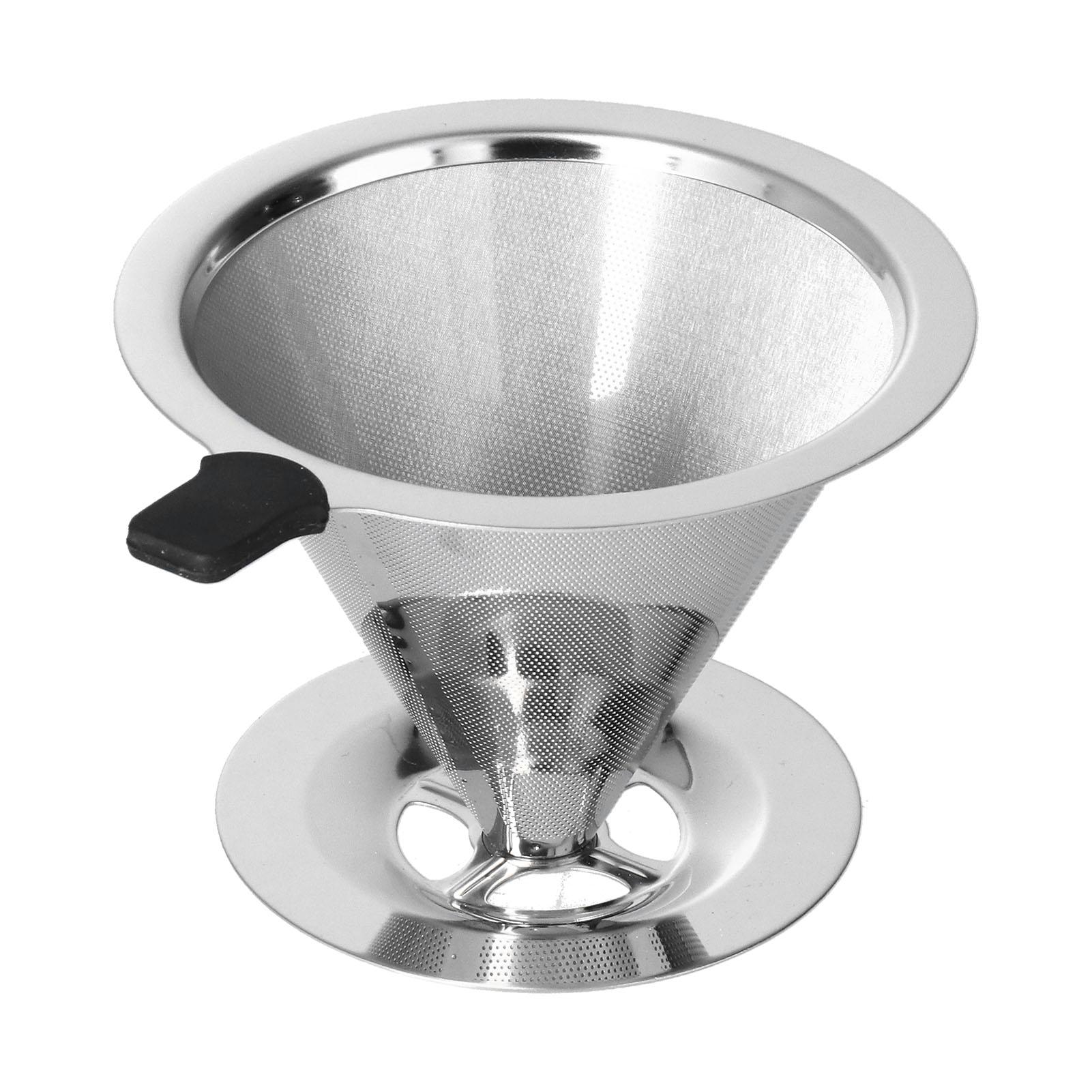 

105mm Outer Diameter Coffee Filter Stainless Steel Funnel Type Accurate Coffee Dripper for Home
