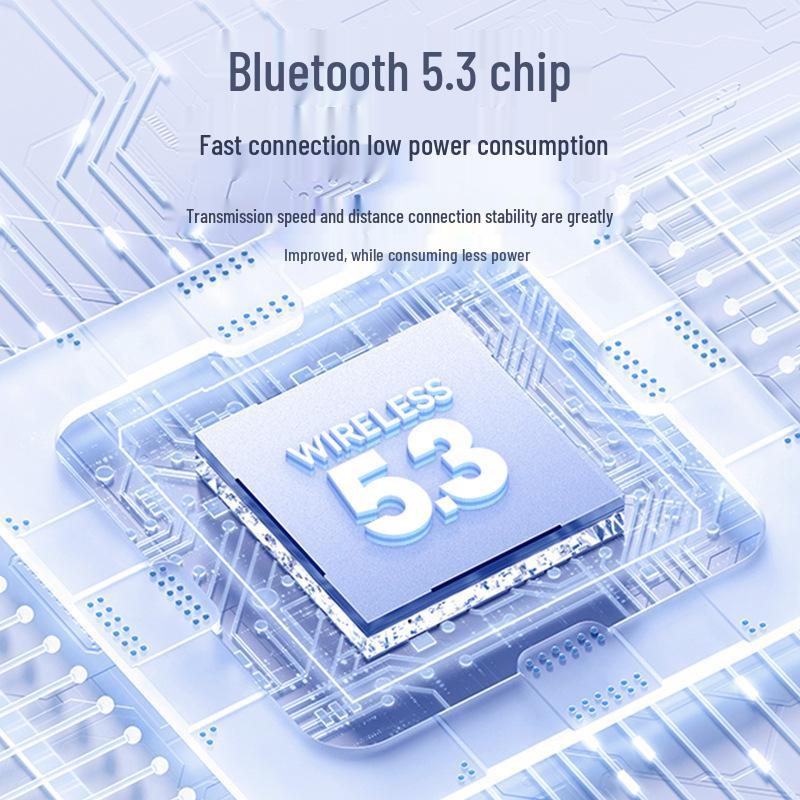 M41 Wireless Bluetooth Earbuds: Noise-Cancelling, Long Battery, 5.3 Smart Display, Transparent Design