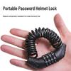 Portable Anti-Theft Cycling Helmet Lock for Bikes & Motorcycles - Mini Steel Cable Lock