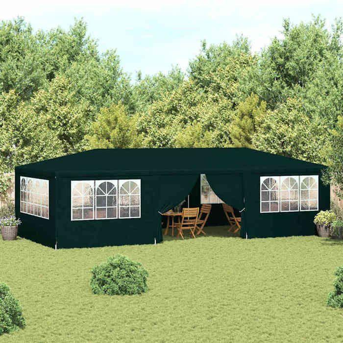 VidaXL Tente de Réception avec Parois Latérales Belvédère Tonnelle Pavillon Chapiteau Mariage Barbecue Voyage de Camping 4x9 48540