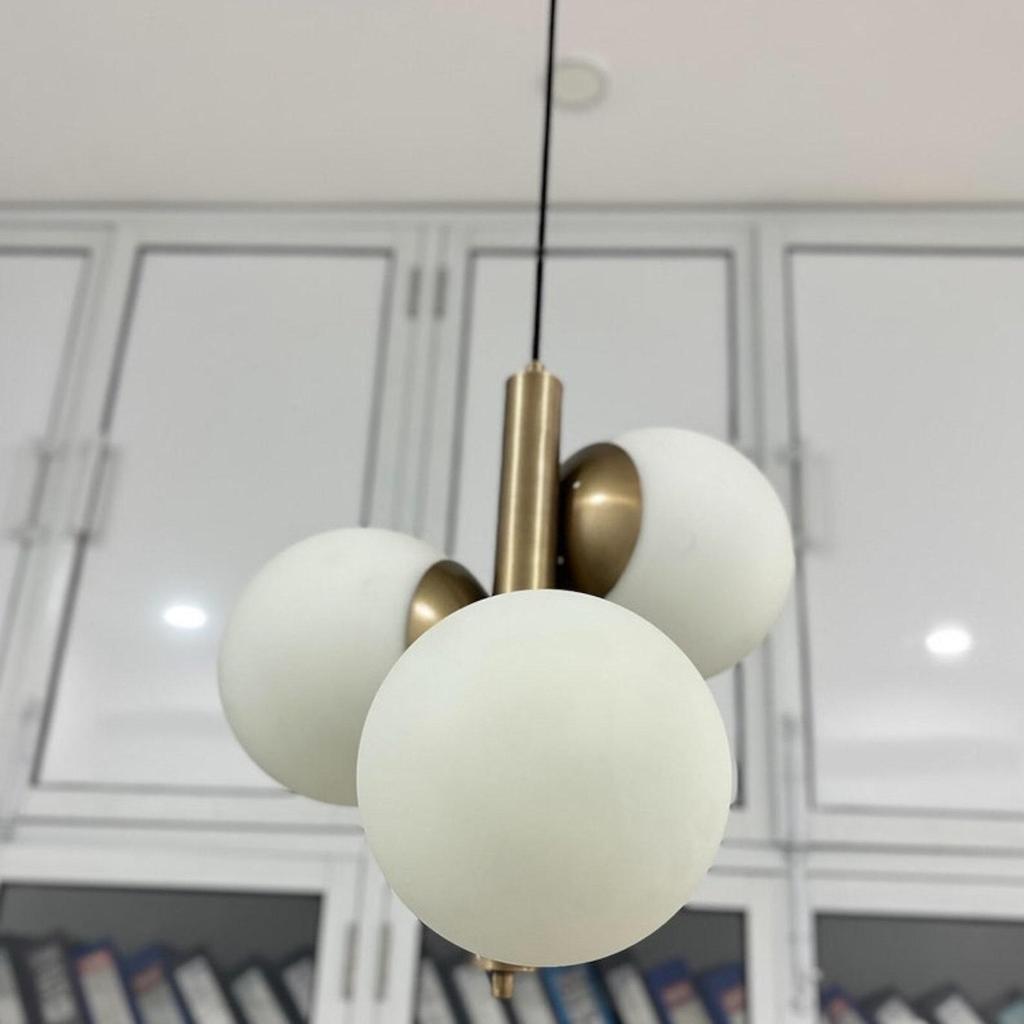 Pendant Lights Raw Brass Chandelier Light Frosted Glass Ball Modern Ceiling Lighting Pendant Lights