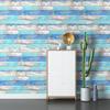 Blue Wood Vinyl Self Adhesive WallPaper For Living Room Bedroom Furniture Home Walls Decor 17.7"x19.ft DIY contact paper sticker